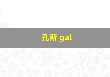 孔斯 gal